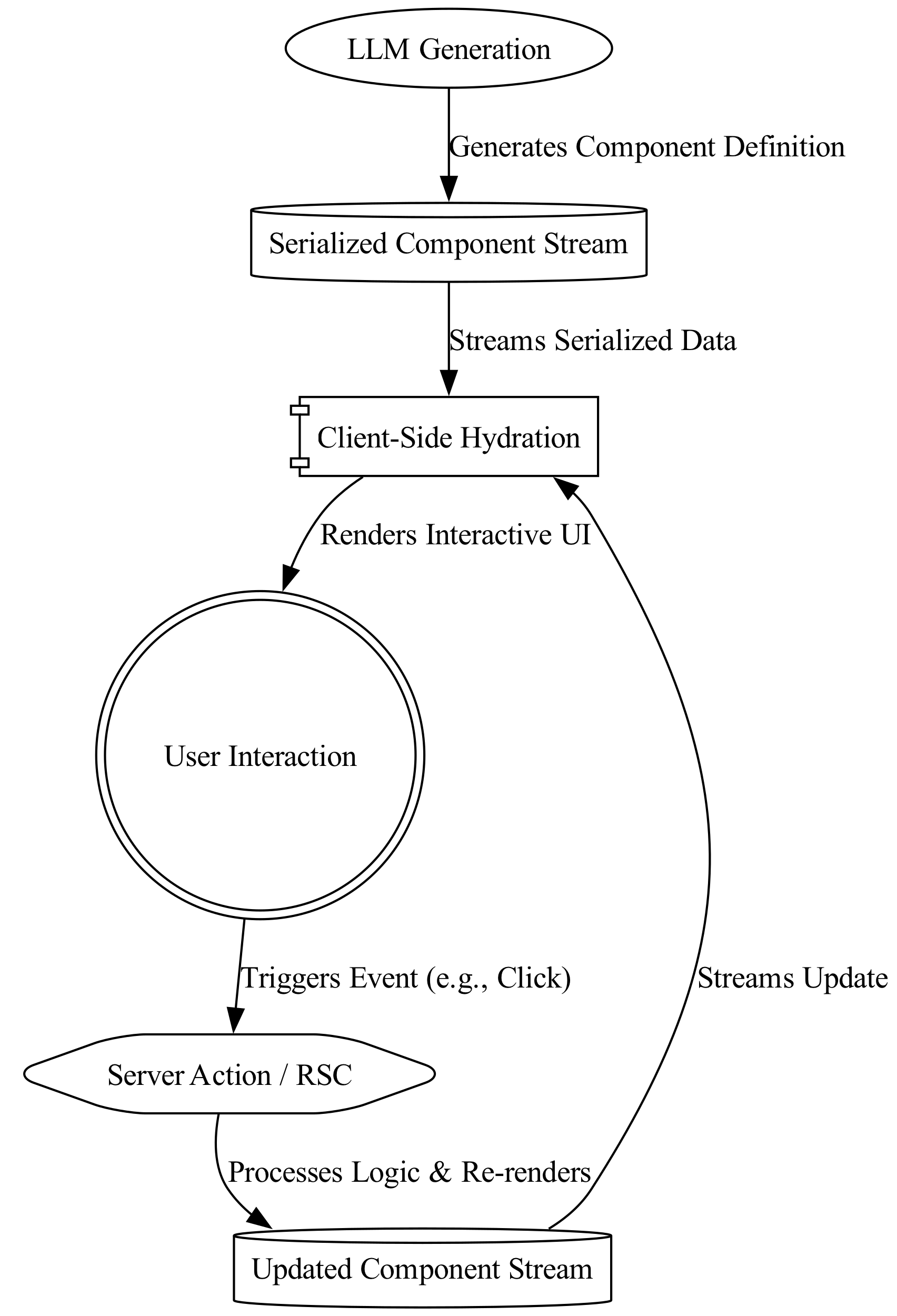A feature branch acts as a sandboxed environment where users can interact with and modify a component without affecting the main conversation thread, ensuring linear consistency until the changes are merged back into the stream.